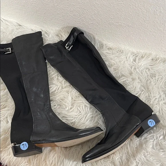 Coach Leather Black Lilac Boot (Q3011) Size 7.5 - Picture 2 of 8